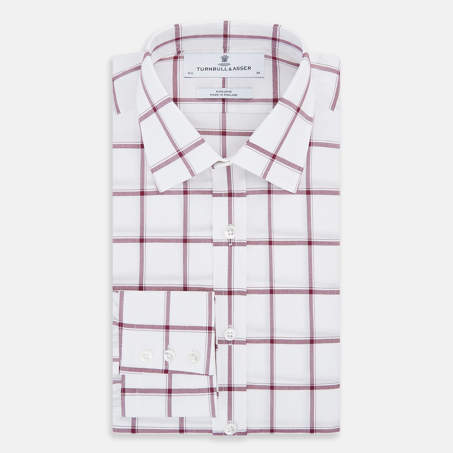 Image 5 of product Burgundy Grid Check Mayfair Shirt