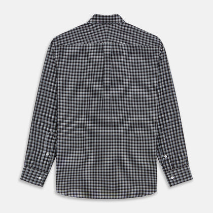 Black Multi Check Cotton Blend Weekend Fit Hayne Shirt Image 4