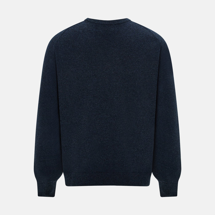 Midnight Blue Cashmere Round Neck Jumper Image 2