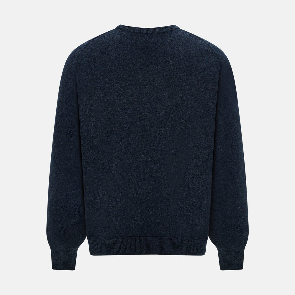 Midnight Blue Cashmere Round Neck Jumper