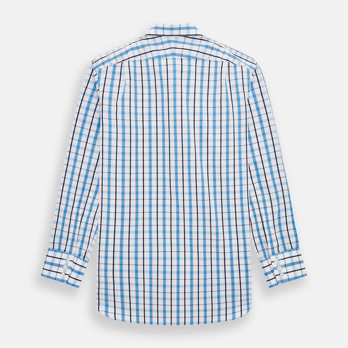 Blue and Navy Combination Check Mayfair Shirt Image 2