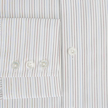 Red and Blue Double Pinstripe Mayfair Shirt Image 3
