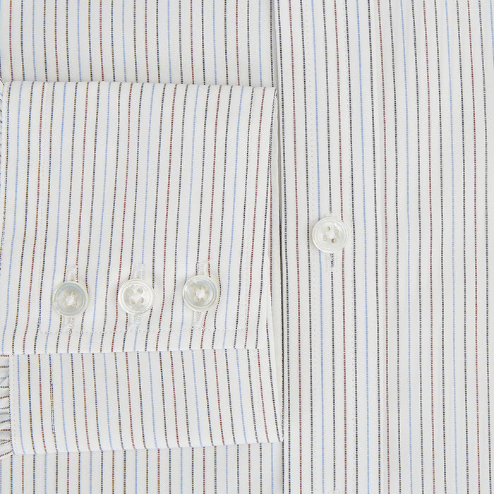 Red and Blue Double Pinstripe Mayfair Shirt Image 3