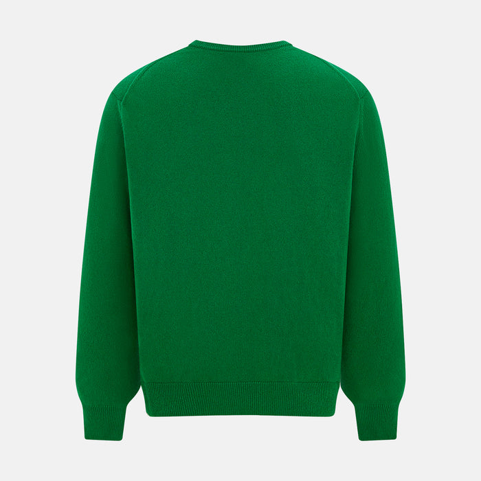 Grass Green Cashmere Round Neck Jumper Image 2