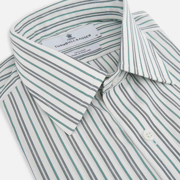 Forest Green Multi Stripe Mayfair Shirt Image 1