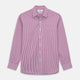 Purple & White Stripe Weekend Fit Shirt with Derby Collar and 1 Button Cuffs