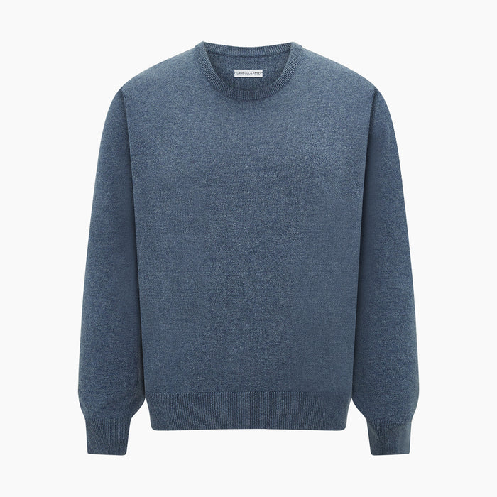 Pacific Blue Cashmere Round Neck Jumper Image 4