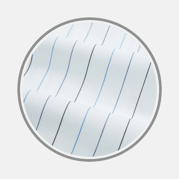 Blue Wide Pinstripe Fabric