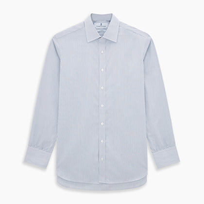 Blue Ticking Pinstripe Mayfair Shirt Image 6
