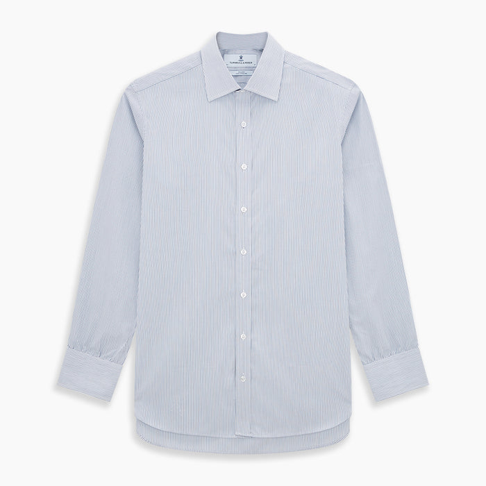 Blue Ticking Pinstripe Mayfair Shirt Image 6