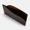 View 2 of product A burgundy leather Slim Rounded Card Case by Turnbull & Asser, featuring subtle stitching and "Turnbull & Asser" printed in white on the front.