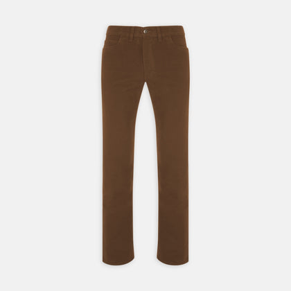 Yellow Cotton Plain 5 Pocket Jeans