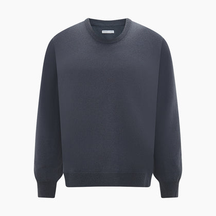 Grey Cashmere Round Neck Jumper Image 4