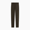 View 8 of product A pair of straight-leg Moss Green Winston Trousers by Turnbull & Asser in high-twist cotton with belt loops, button closure, and side pockets, displayed on a plain white background.