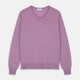 Pink Merino Kennedy V-Neck Jumper