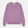 Pink Merino Kennedy V-Neck Jumper