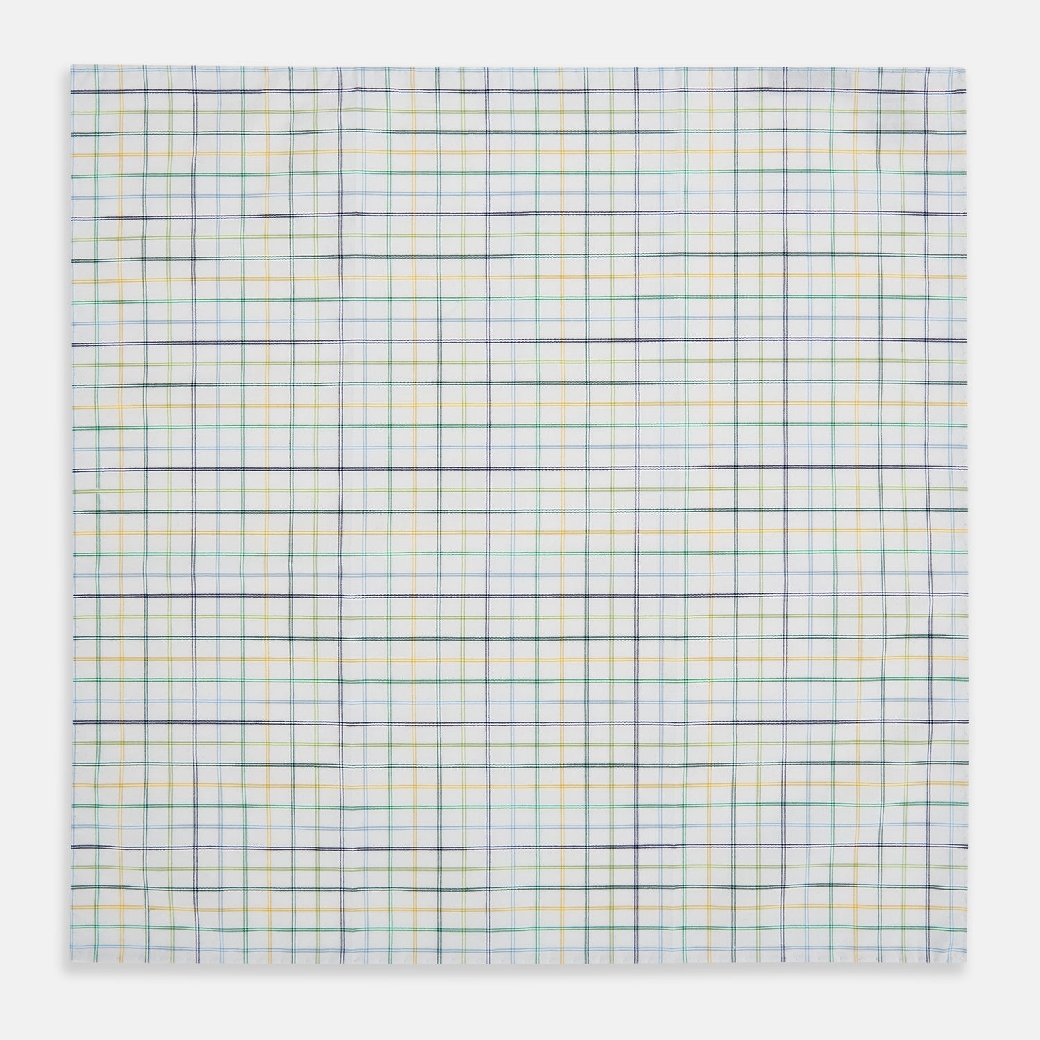Image 3 of product Yellow Multi Double Grid Check Hand-Rolled Handkerchief