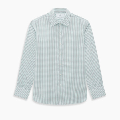 Forest Melange and Red Overlay Grid Check Westminster Shirt Image 8
