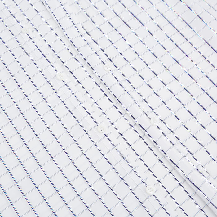 Dark Navy Double-Line Checked Westminster Shirt Image 6