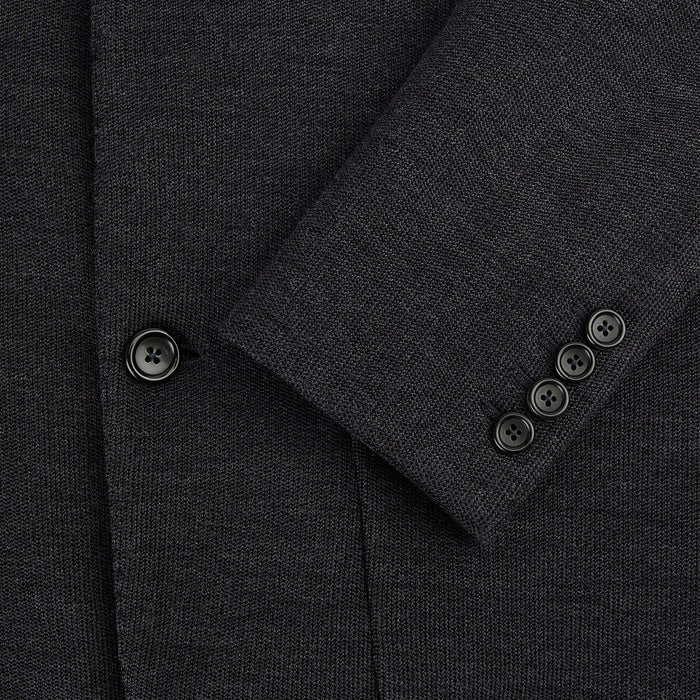 Charcoal Knitted Oxford Blazer Image 3