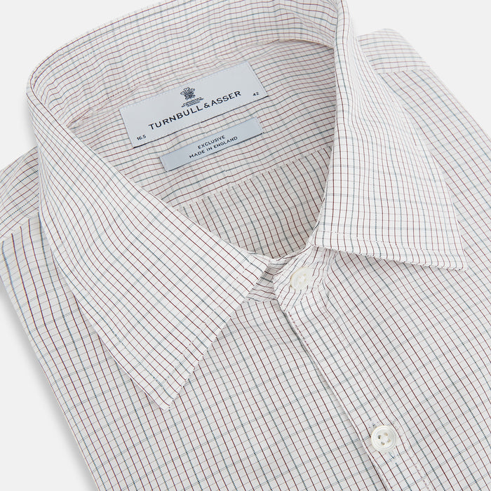 BURGUNDY AND GREEN DOUBLE GRID CHECK WESTMINSTER SHIRT Image 1