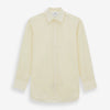 Cream Cotton Shirt with T&A Collar and 3-Button Cuffs