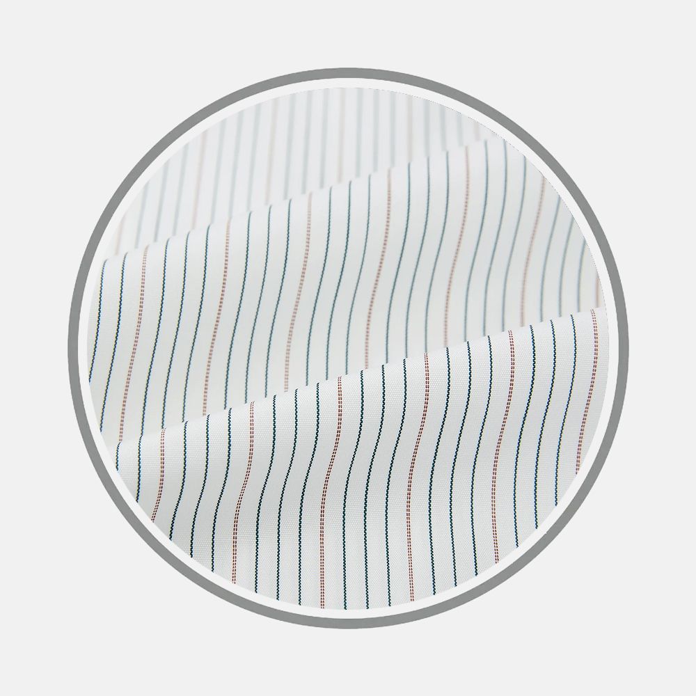 Petrol Hairline Stripe Fabric