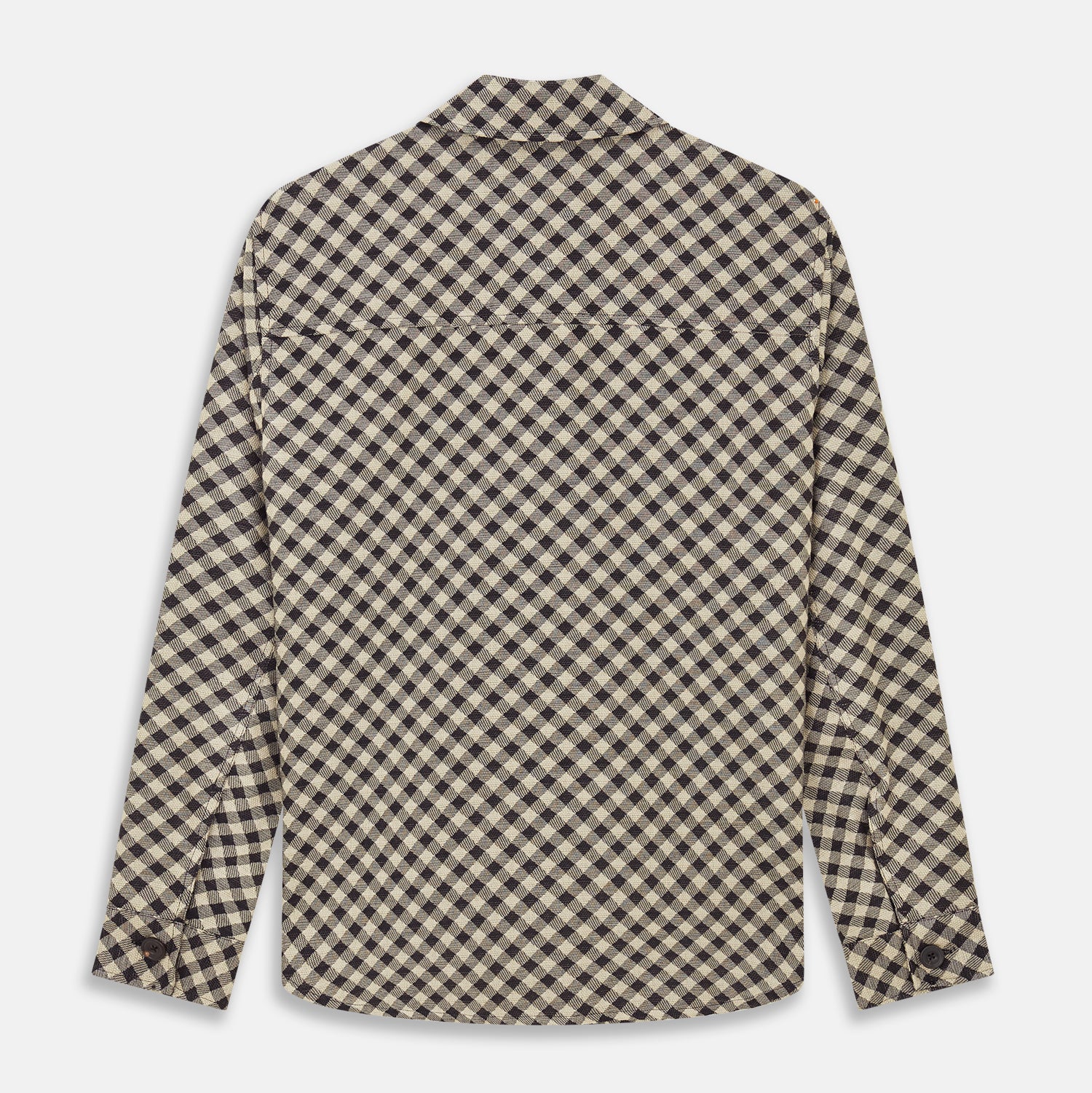 Black Gingham Check Wool Blend Somerset Overshirt