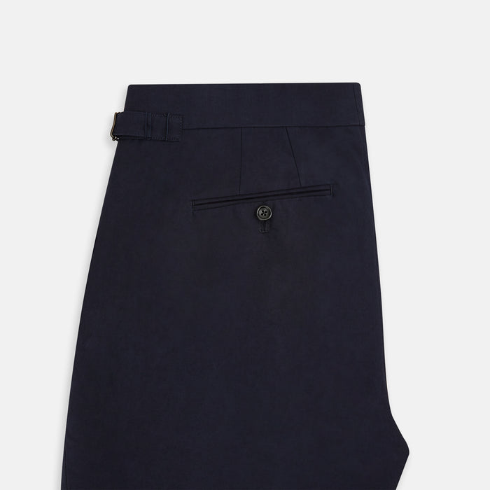 Navy Linen Henry Trousers Image 12