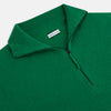 Grass Green Half-Zip Cashmere Jumper