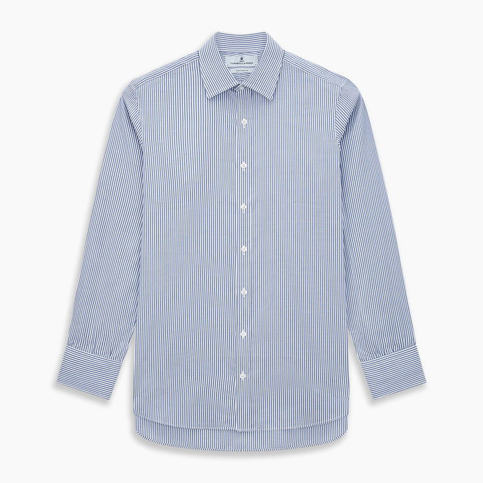 Navy Bengal Stripe Mayfair Shirt Image 6