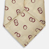 Yellow Geometric Rings Silk Tie