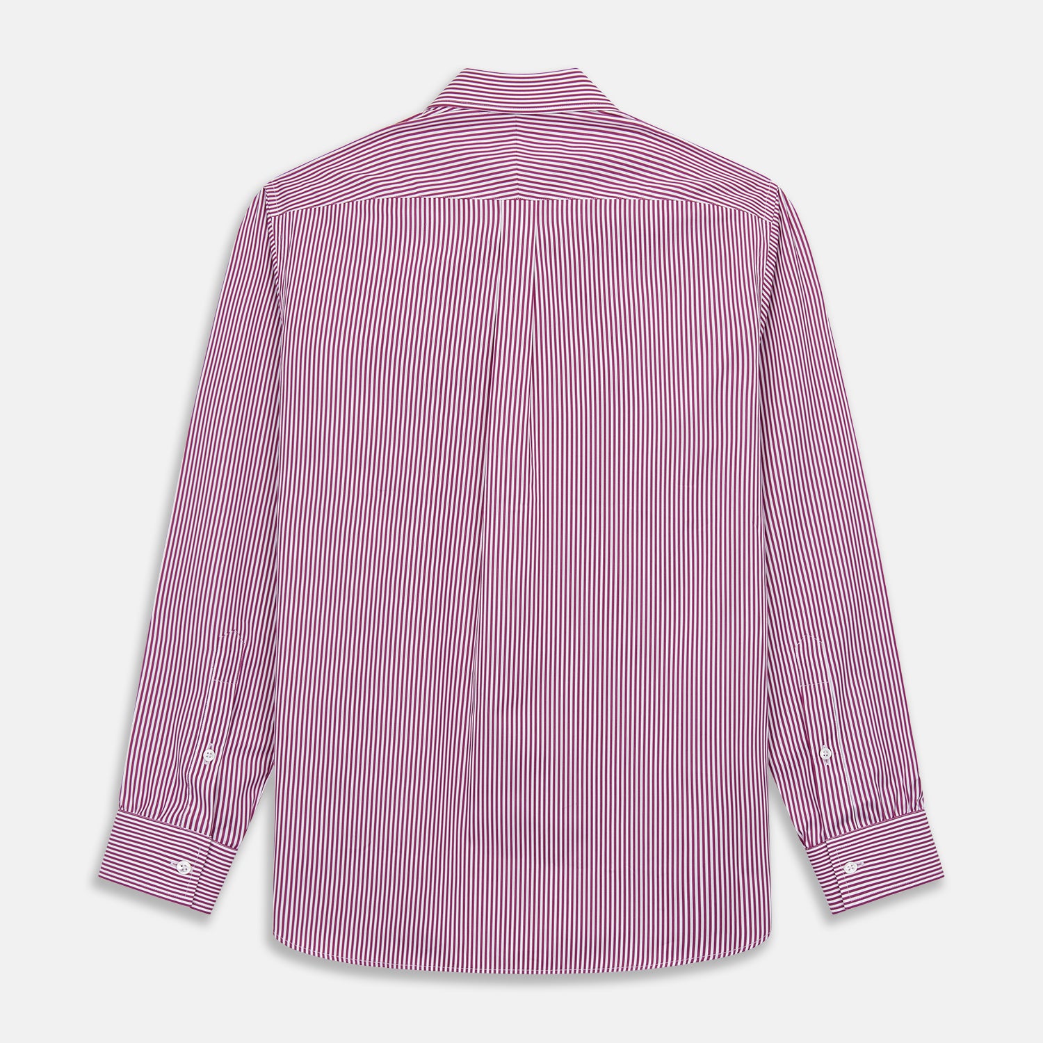 Image 7 of product Purple & White Stripe Weekend Fit Shirt with Derby Collar and 1 Button Cuffs