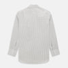View 3 of product The Turnbull & Asser Grey Micro Shadow Check Mayfair Shirt is crafted from premium Italian cotton with long sleeves, a collar, and buttoned cuffs, shown folded flat against a white background.