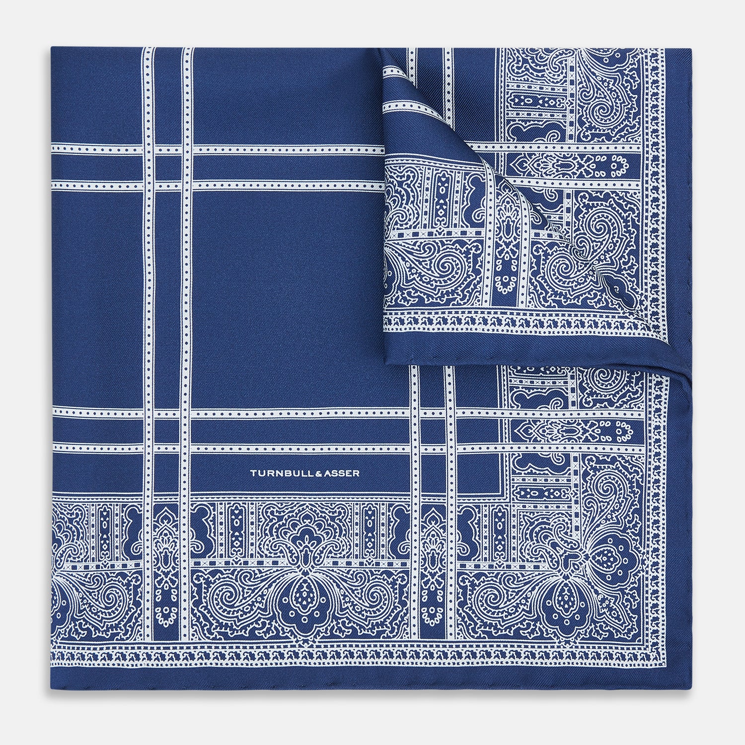 Image 5 of product Azzurro Paisley Bandanda Patterned Silk Pocket Square