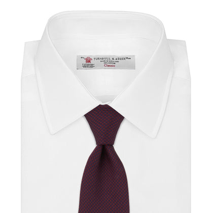 Burgundy Houndstooth-Silk Tie