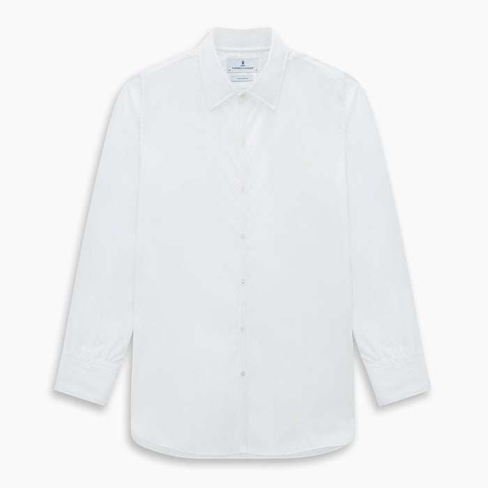 PLAIN WHITE WESTMINSTER SHIRT WITH TURNBULL COLLAR AND 3- BUTTON CUFFS Image 8