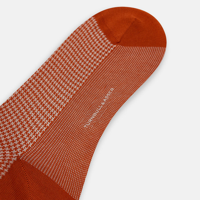 Rose Houndstooth Mid-Length Socks Image 2