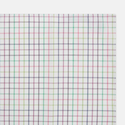 Green Multi Double Grid Check Hand-Rolled Handkerchief