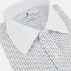 Multicoloured Music Stripe Shirt with White Collar and Double Cuffs