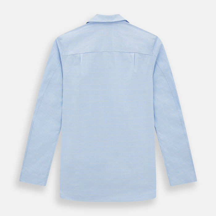 Blue Prince of Wales Check Pyjama Shirt Image 2