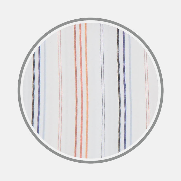 Orange and Blue Multi Stripe Fabric