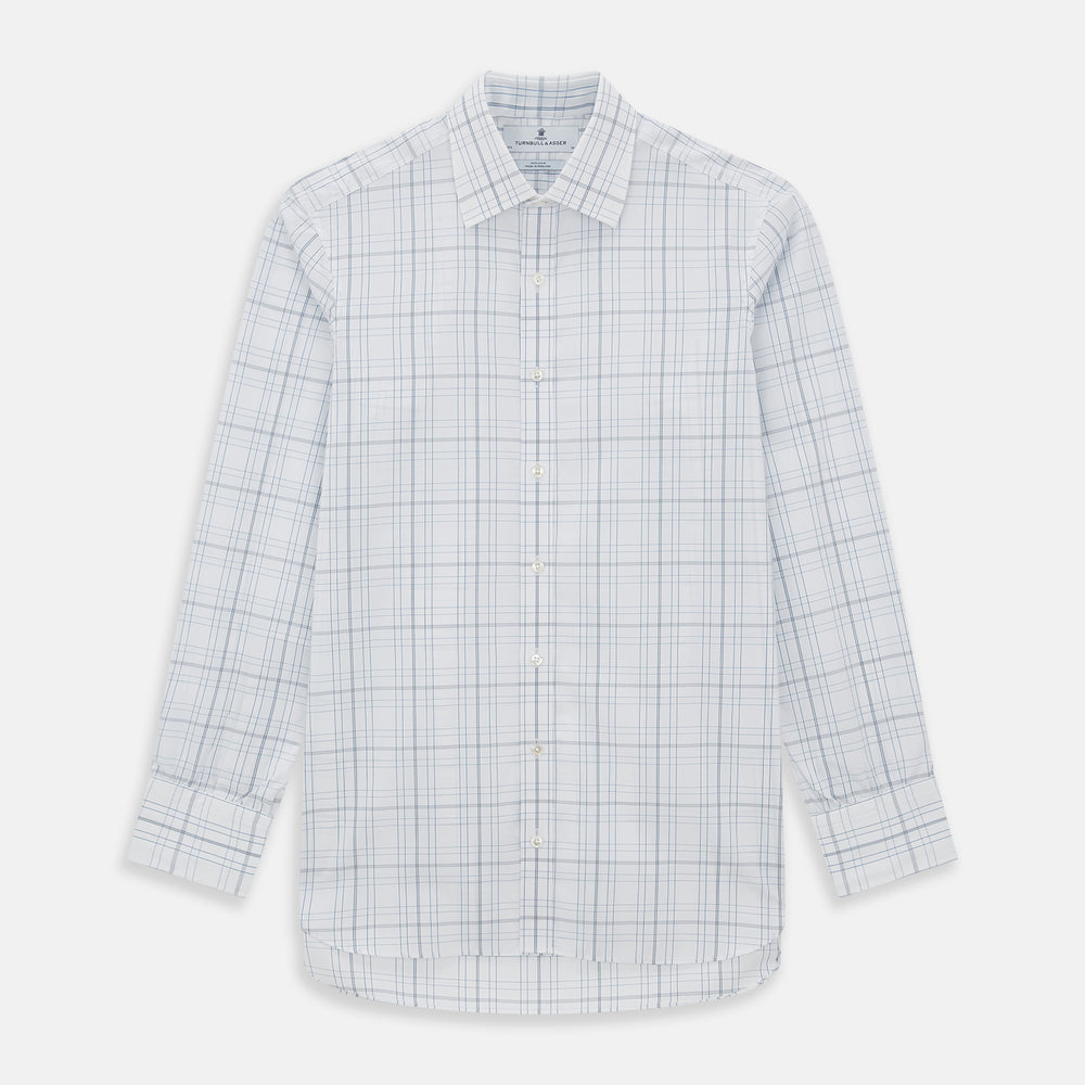 Blue and Grey Multi Check Mayfair Shirt