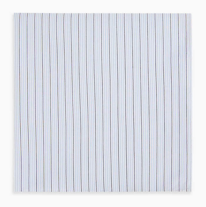 Hand Rolled Blue Multi Stripe Handkerchief Image 4