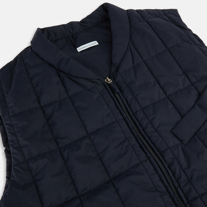 Navy Quilted Gilet Image 1