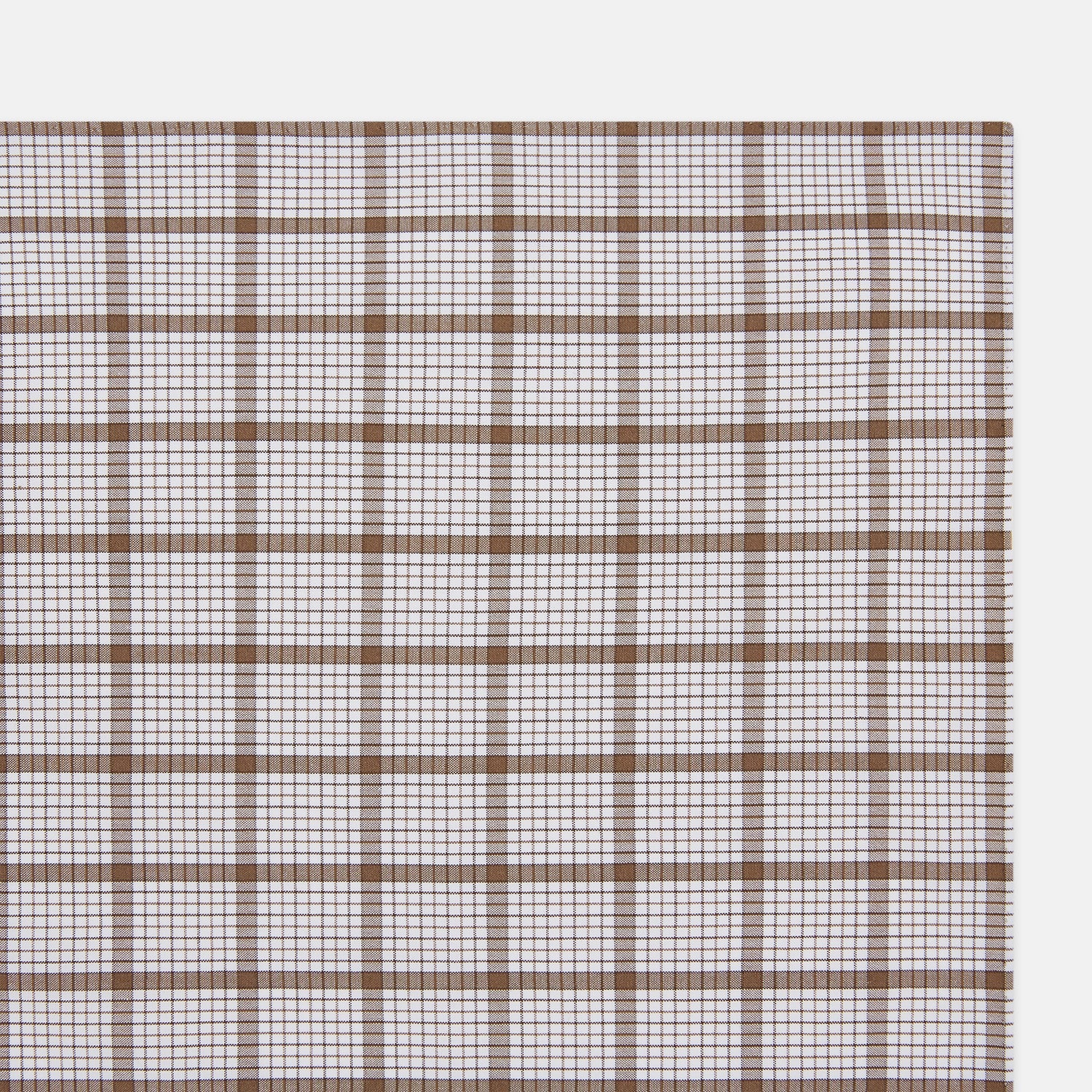 Image 2 of product Hand Rolled Brown Overlay Check Handkerchief