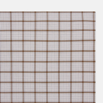 Hand Rolled Brown Overlay Check Handkerchief