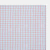 View 2 of product The Turnbull & Asser Hand Rolled Red Multi Graph Check Handkerchief features blue and red grid lines on white, with a red check forming larger squares and blue lines creating smaller squares within the design.
