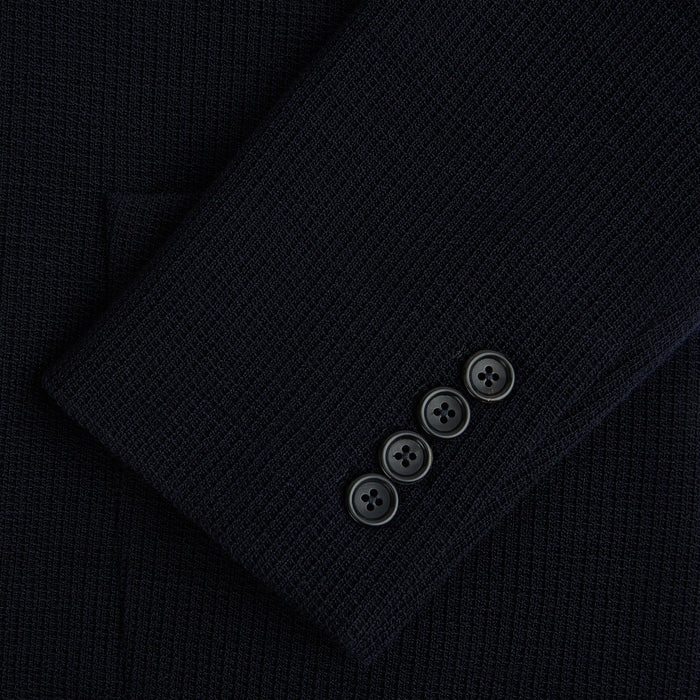 NAVY KNITTED CAMBRIDGE BLAZER Image 3
