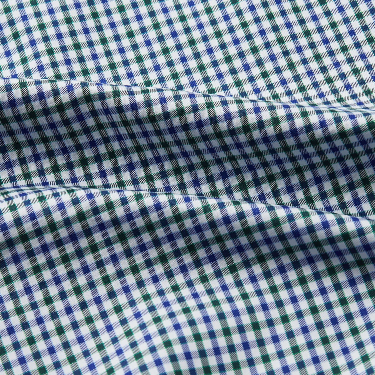 Green and Blue Cotton Multi Check Weekend Fit Finch Shirt